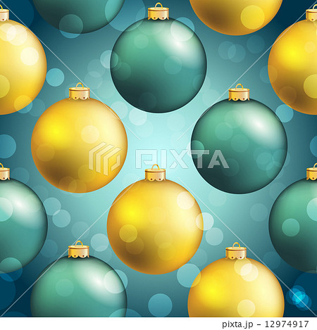 New Year pattern with ball. Christmas wallpaper New Year pattern with ball. Christmas wallpaper 12974917