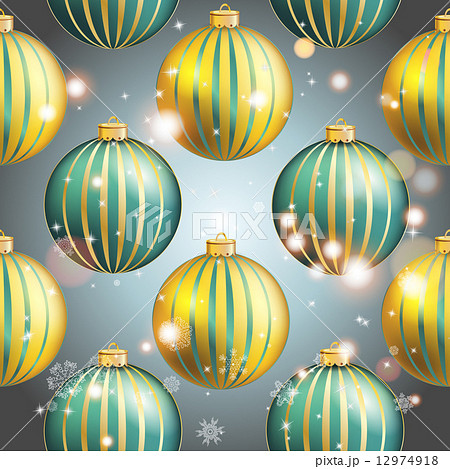New Year pattern with ball. Christmas wallpaper New Year pattern with ball. Christmas wallpaper 12974918