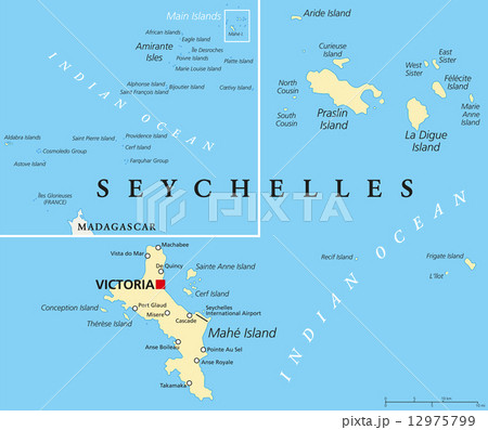 Seychelles Political Map 12975799