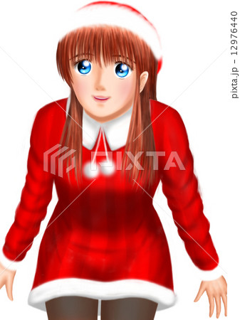 サンタ姿の若い女性(背景なし 帽子) サンタ姿の若い女性(背景なし 帽子) 12976440