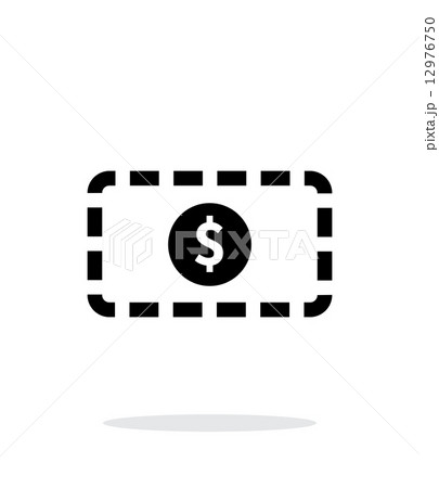 Banknote simple icon on white background. 12976750