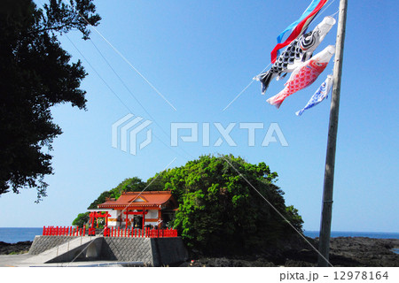 鹿児島・釜蓋神社と鯉のぼり 鹿児島・釜蓋神社と鯉のぼり 12978164