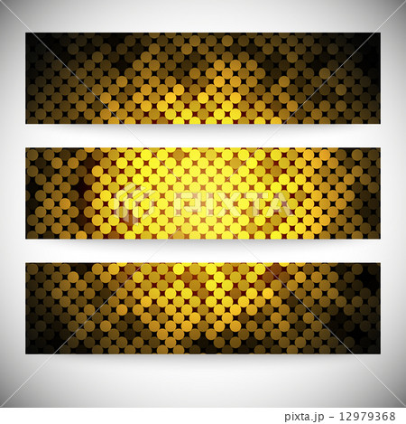 Set of horizontal banners. Abstract golden dots background vector illustration Set of horizontal banners. Abstract golden dots background vector illustration 12979368