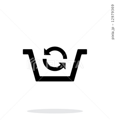 Shopping basket exchange simple icon on white background. 12979369