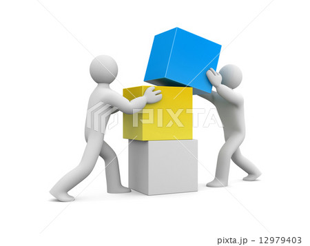 People build abstract construction 12979403