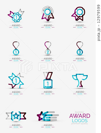 Award icon set, Logo collection 12979599