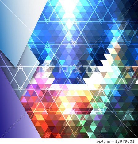Colorful blue geometric background, abstract triangle pattern vector Colorful blue geometric background, abstract triangle pattern vector 12979601