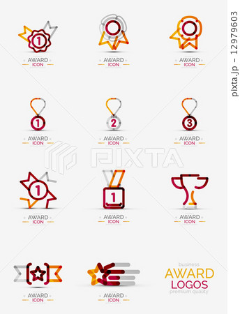 Award icon set, Logo collection 12979603