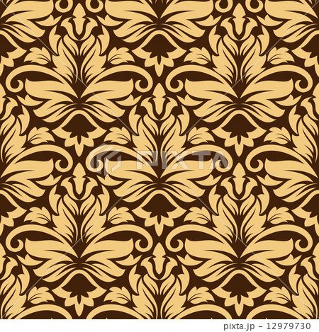 Seamless arabesque pattern in brown and beige 12979730