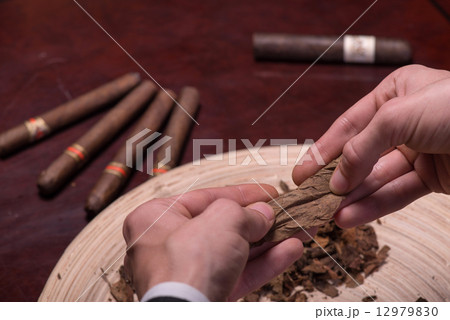 Handsome man with cigar 12979830