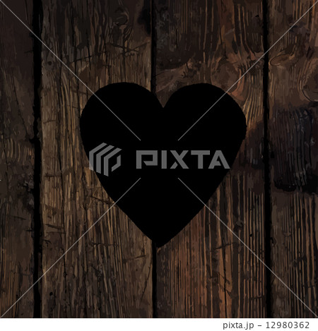 Heart symbol on wooden texture. 12980362