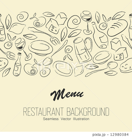 Seamless Resaurant Background With Copyspace. Vector 12980384