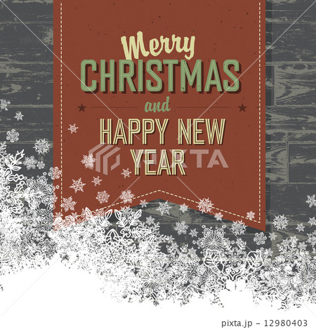 Merry Christmas Card With Isolated Space For Text.Vector 12980403