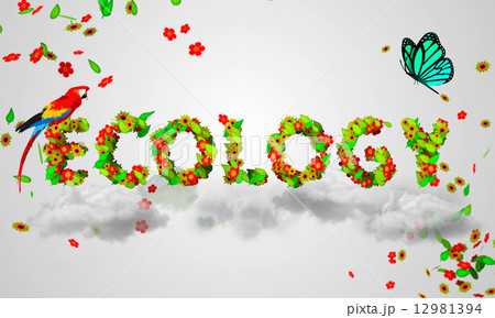 Ecology leaves particles 3D Ecology leaves particles 3D 12981394