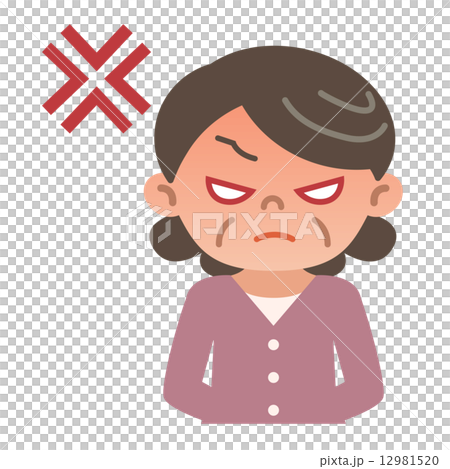 Angry Senior Women - Stock Illustration [12981520] - Pixta