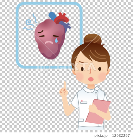 看護師 健康 心臓のイラスト素材