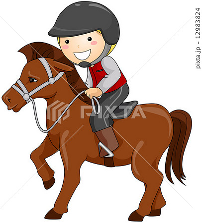 Horseback Ridingのイラスト素材 [12983824] - PIXTA