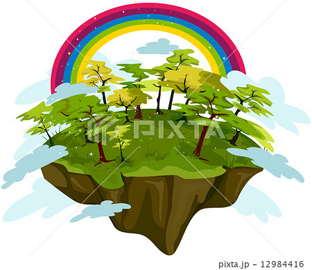Floating Islandのイラスト素材