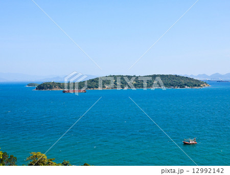 Top view of Sichang Island ,Chonburi ,Thailand. 12992142