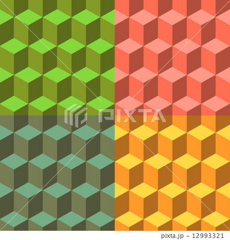 Cube set of vector seamless backgrounds Cube set of vector seamless backgrounds 12993321