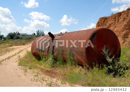 The old railway tank for transportation of mineral oil The old railway tank for transportation of mineral oil 12993432