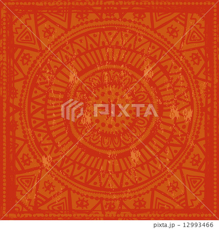 Hand drawn orange background in indian styleのイラスト素材 [12993466] - PIXTA