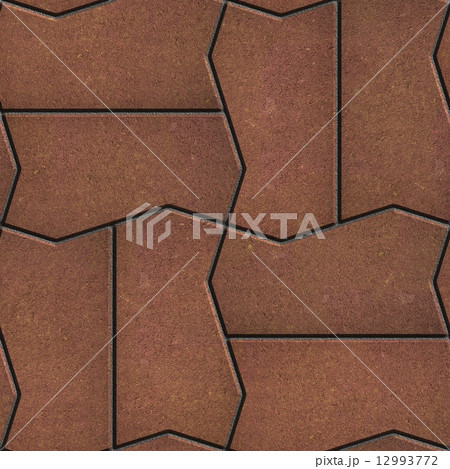 Brown Brick Pavers. Seamless Texture. 12993772