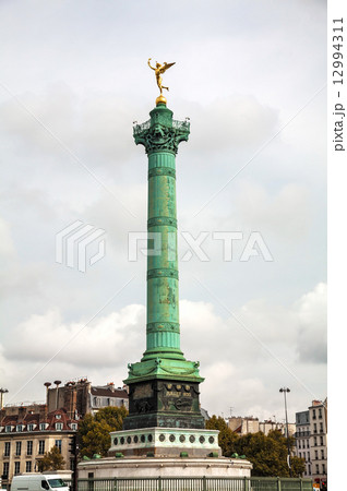 July column at Place de la Bastille in Paris, France 12994311