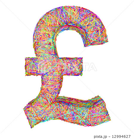 Pound sign composed of colorful striplines isolated on white Pound sign composed of colorful striplines isolated on white 12994627