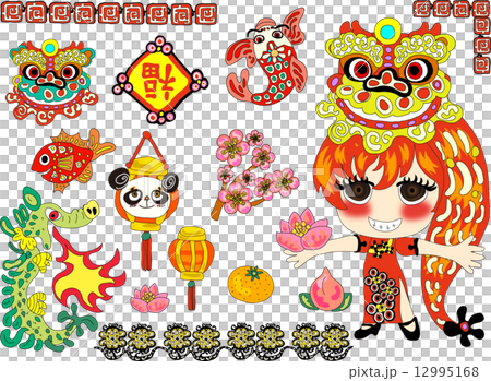 春節祭素材セット★Chinese Happy New Year Assort set 12995168
