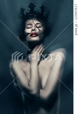 dynamic sexy woman in black crown dynamic sexy woman in black crown 12995917