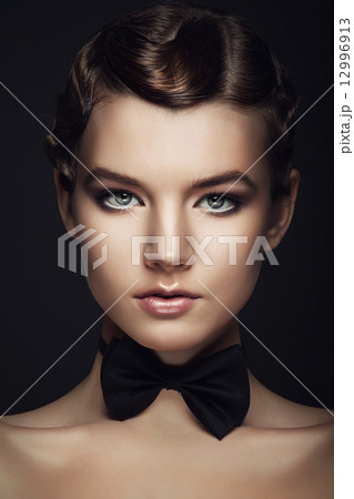 portrait of pretty retro woman 12996913
