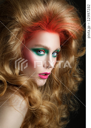 Seductive woman with creative hairstyle 12997282
