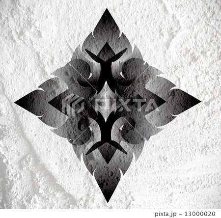 Line Thai art on wall texture background design 13000020