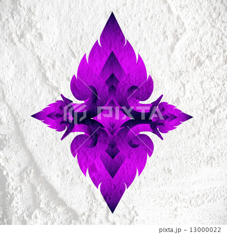 Line Thai art on wall texture background design 13000022