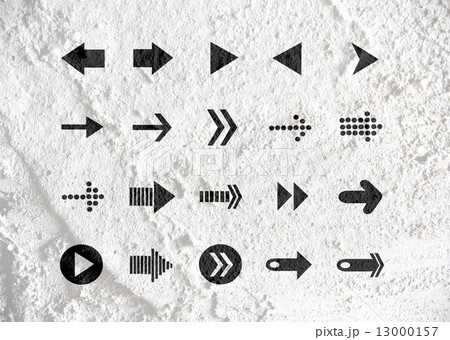 Arrow  and Hand drawn sketch arrows collection on wall texture b 13000157