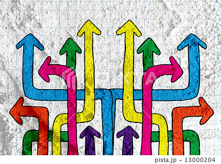 Arrow  and Hand drawn sketch arrows collection on wall texture b 13000204