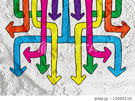 Arrow  and Hand drawn sketch arrows collection on wall texture b 13000210
