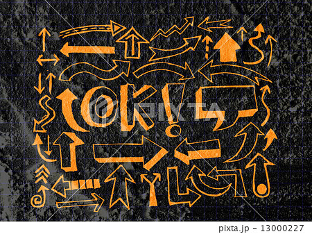 Arrow  and Hand drawn sketch arrows collection on wall texture b 13000227