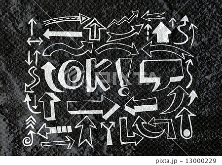 Arrow  and Hand drawn sketch arrows collection on wall texture b 13000229
