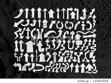 Arrow and Hand drawn sketch arrows collection on wall texture ba 13000389