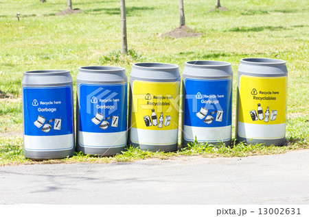 Recycling bins for collection of recycle materials. 13002631