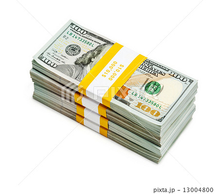 Bundles of 100 US dollars 2013 edition banknotes 13004800