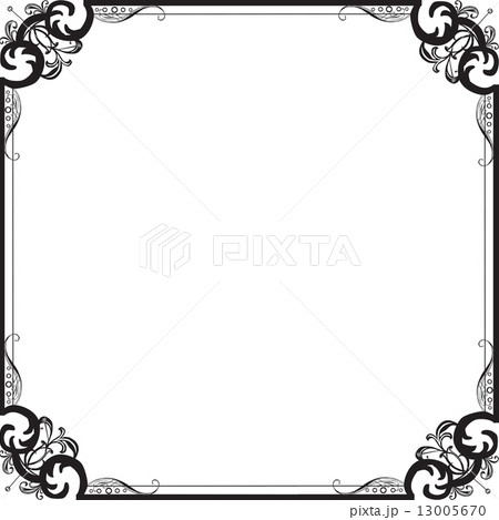 frame in vintage style with filigree pattern 13005670