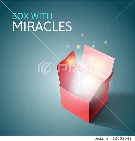 Open gift box with light 13008043