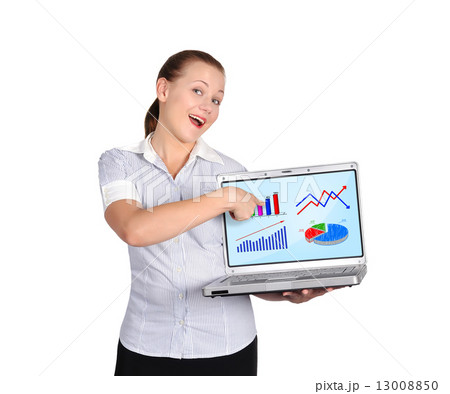 notebook with charts 13008850