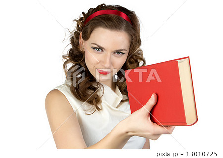 Image of pinup woman offering the book  13010725