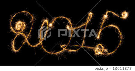 Happy New Year - 2015 with sparklers 13011872
