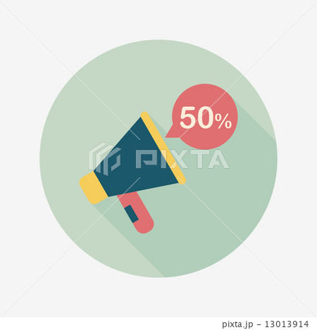 shopping sale announcement flat icon with long shadow,eps10 13013914