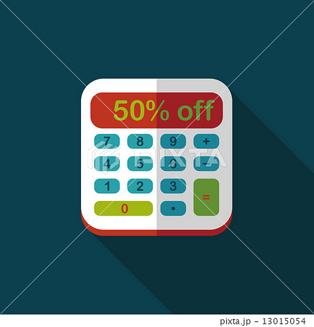 shopping calculator flat icon with long shadow,eps10 shopping calculator flat icon with long shadow,eps10 13015054